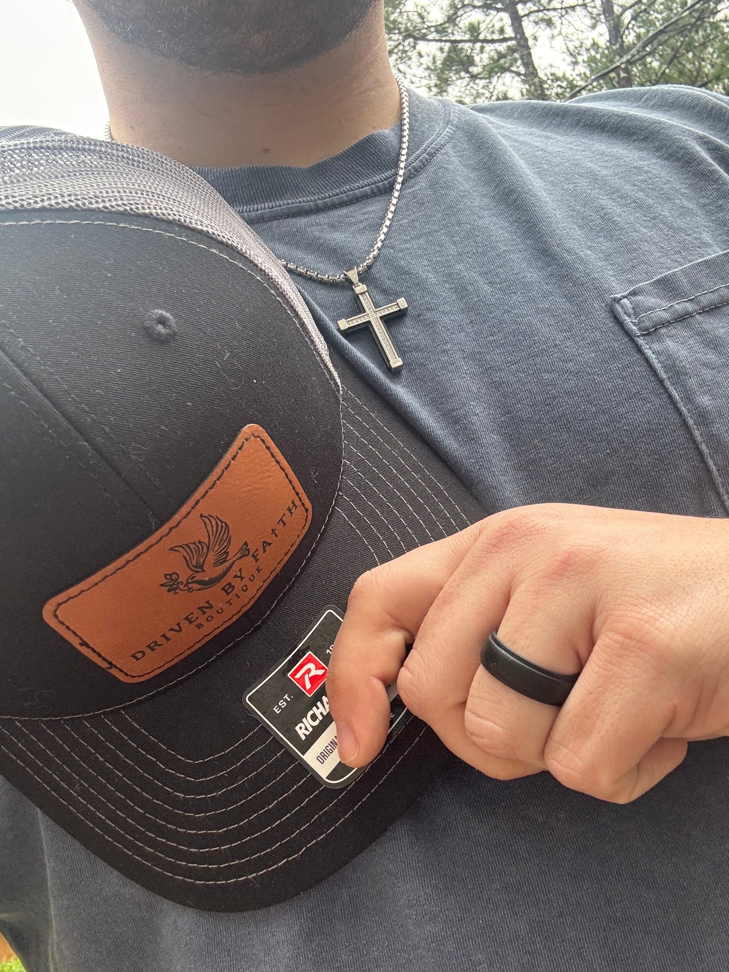 Driven by Faith Leather Patch Hat